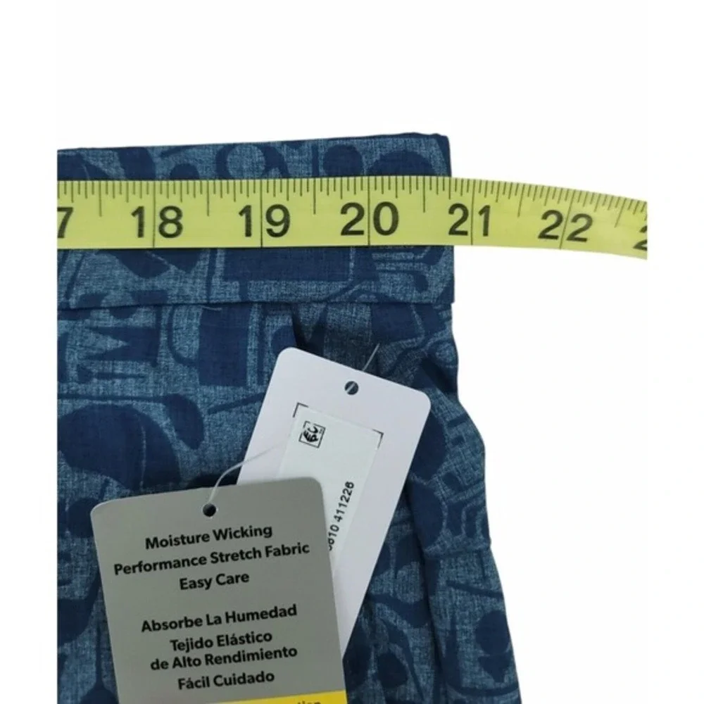PGA Tour Mens 40 Golf Shorts Performance Stretch Blue‎ Printed 7